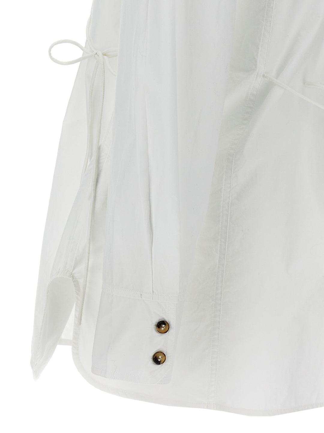 Ganni - White Cotton Blouse
