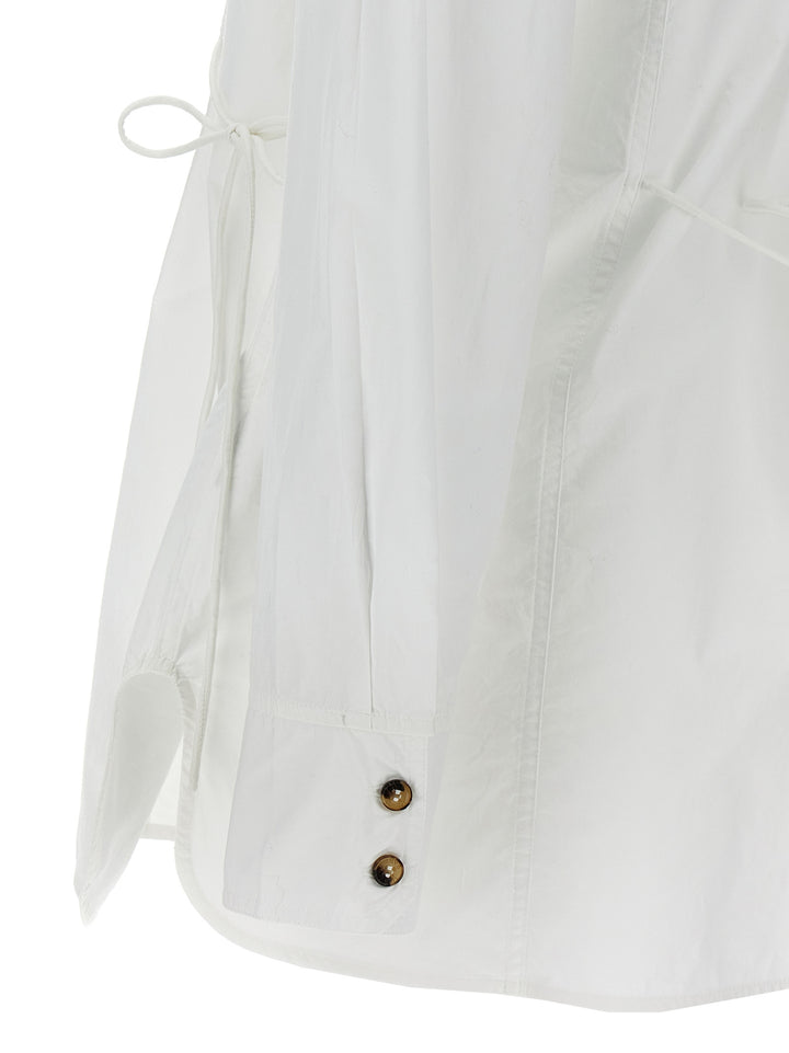 Ganni - White Cotton Blouse