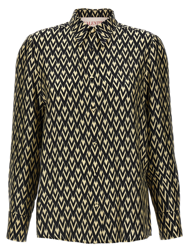 Valentino Garavani Bicolor Silk Blouse