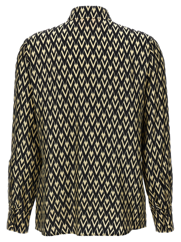 Valentino Garavani Bicolor Silk Blouse