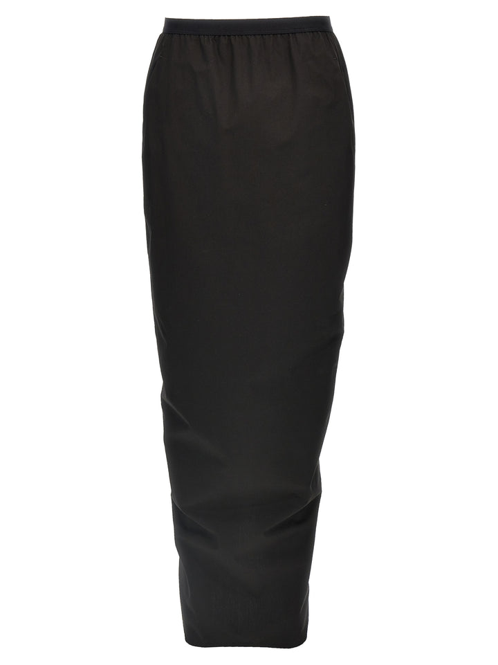 Rick Owens Black Cotton Mini Skirt