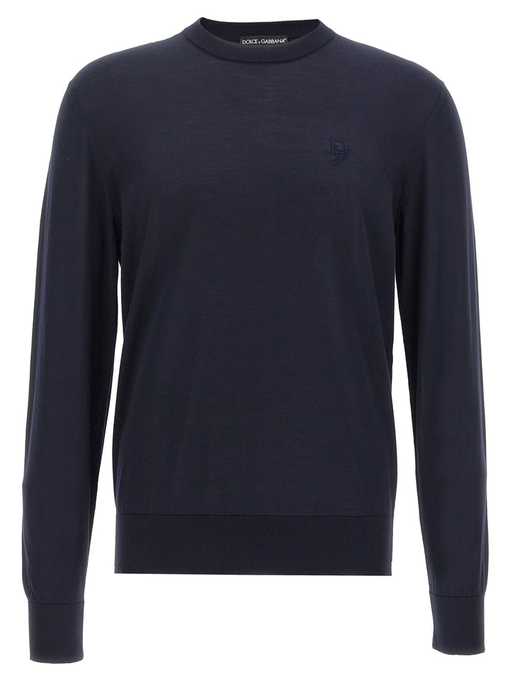 Dolce &amp; Gabbana Blue Silk Cardigan