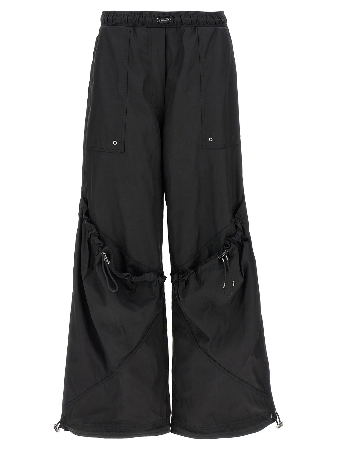 The Attico Black Polyester Casual Pants