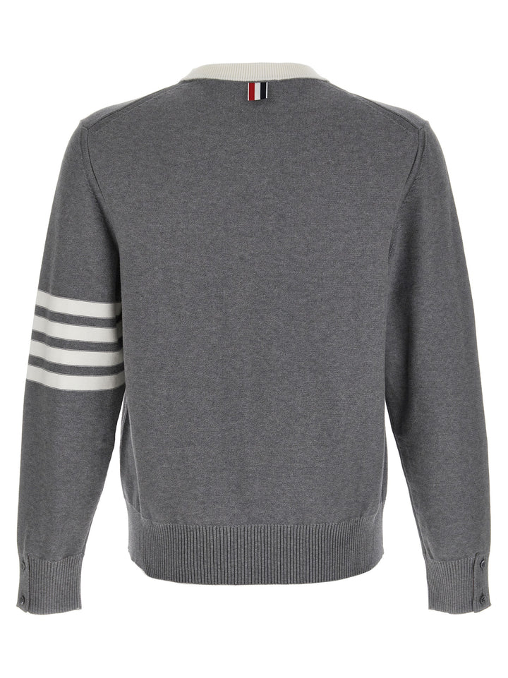 Thom Browne Gray Cotton Cardigan