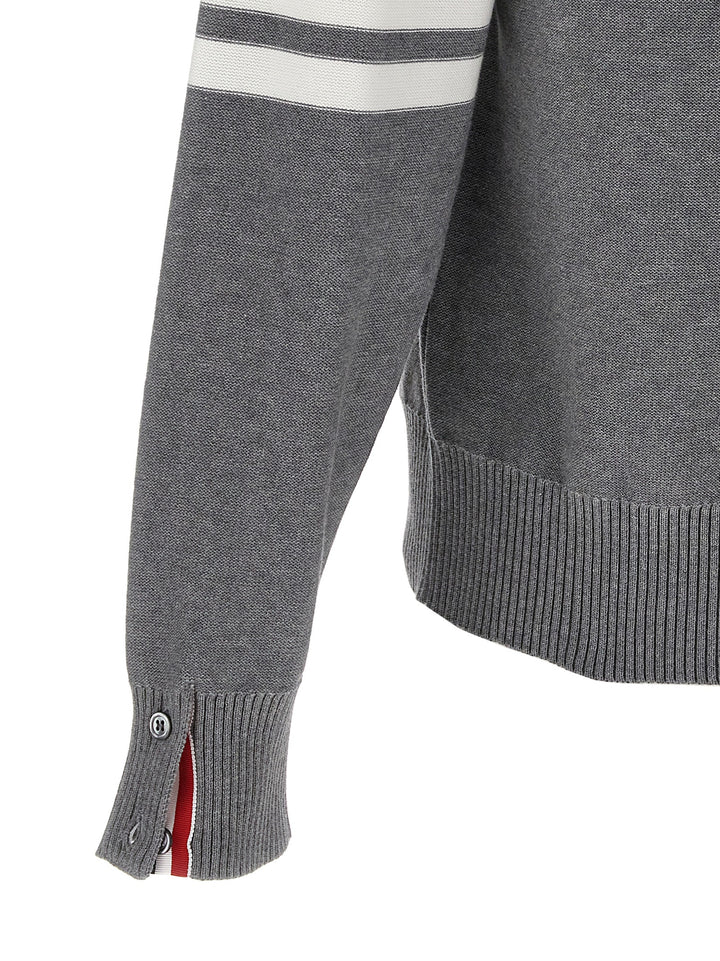 Thom Browne Gray Cotton Cardigan