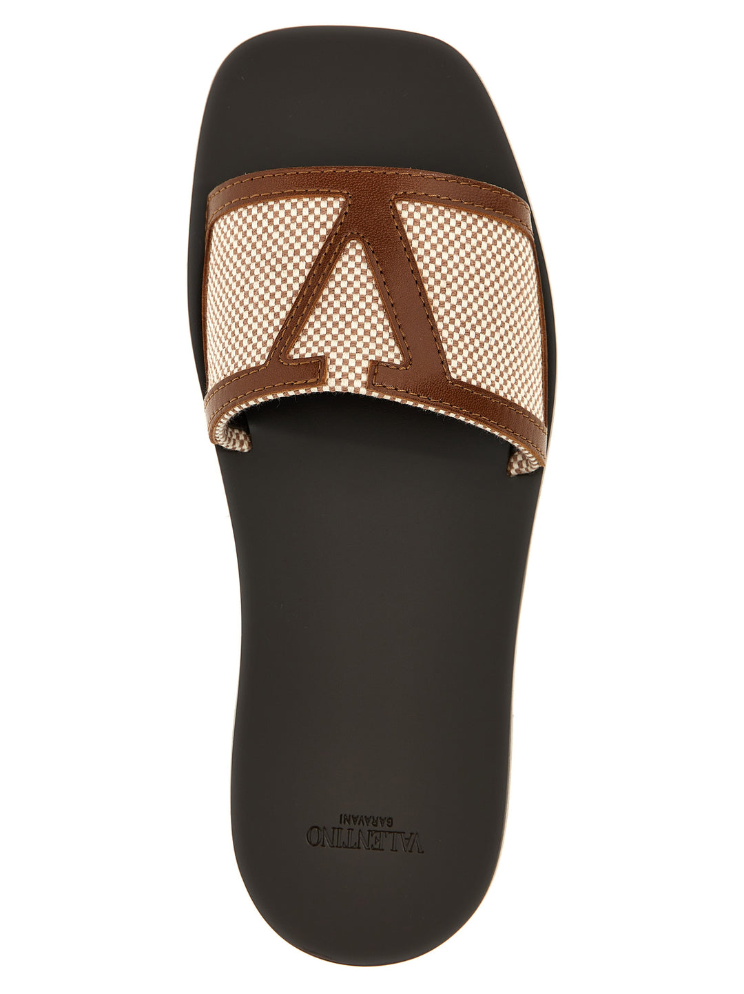 Valentino Garavani Brown Cotton Slides