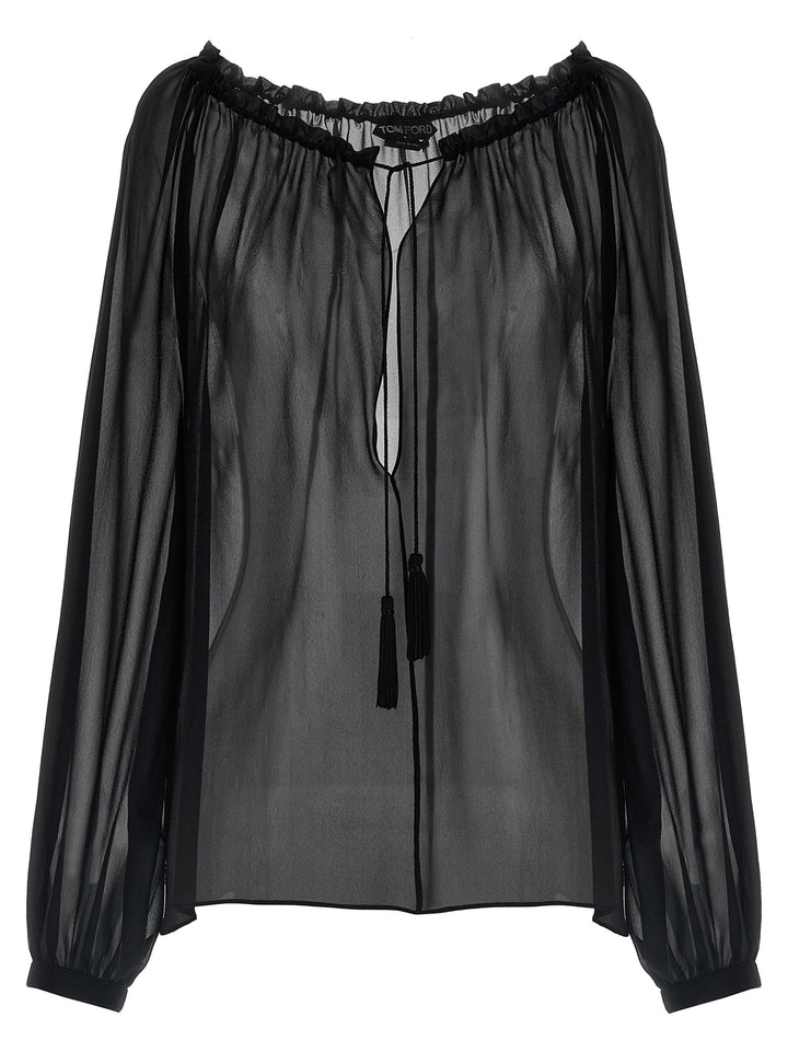 Tom Ford Black Silk Blouse