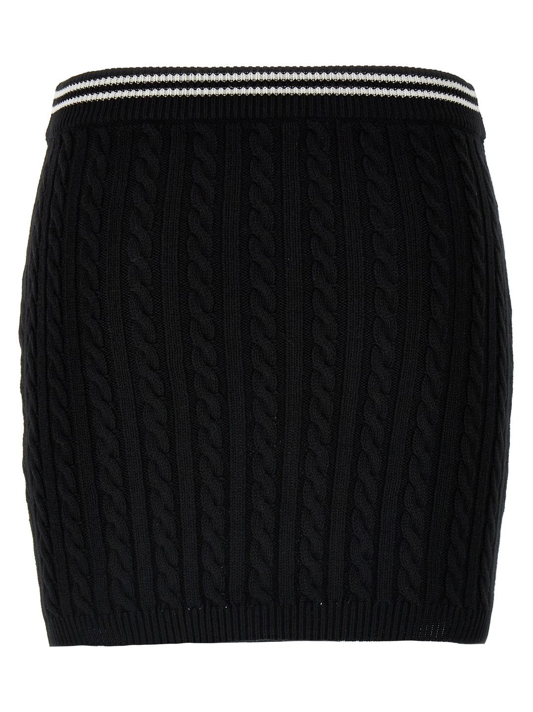 Alessandra Rich Bicolor Cotton Long Skirt