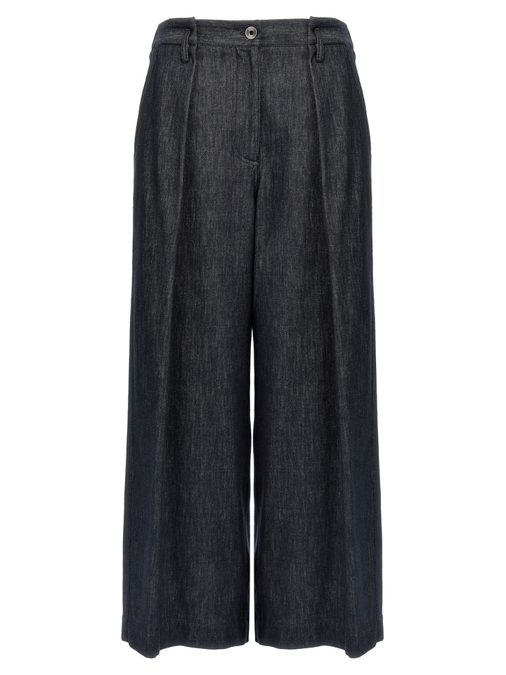 Brunello Cucinelli Blue Cotton Casual Pants