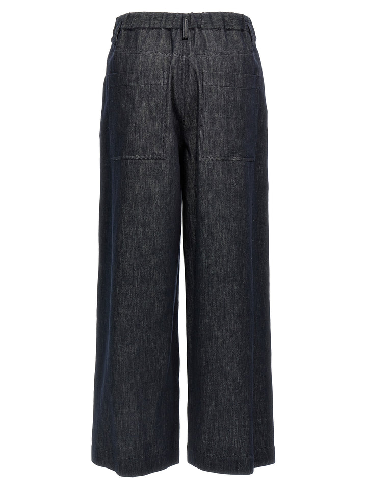 Brunello Cucinelli Blue Cotton Casual Pants