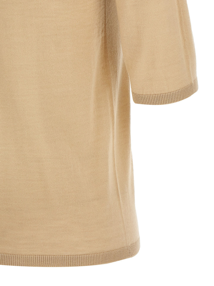 Max Mara Beige Virgin Wool Cardigan