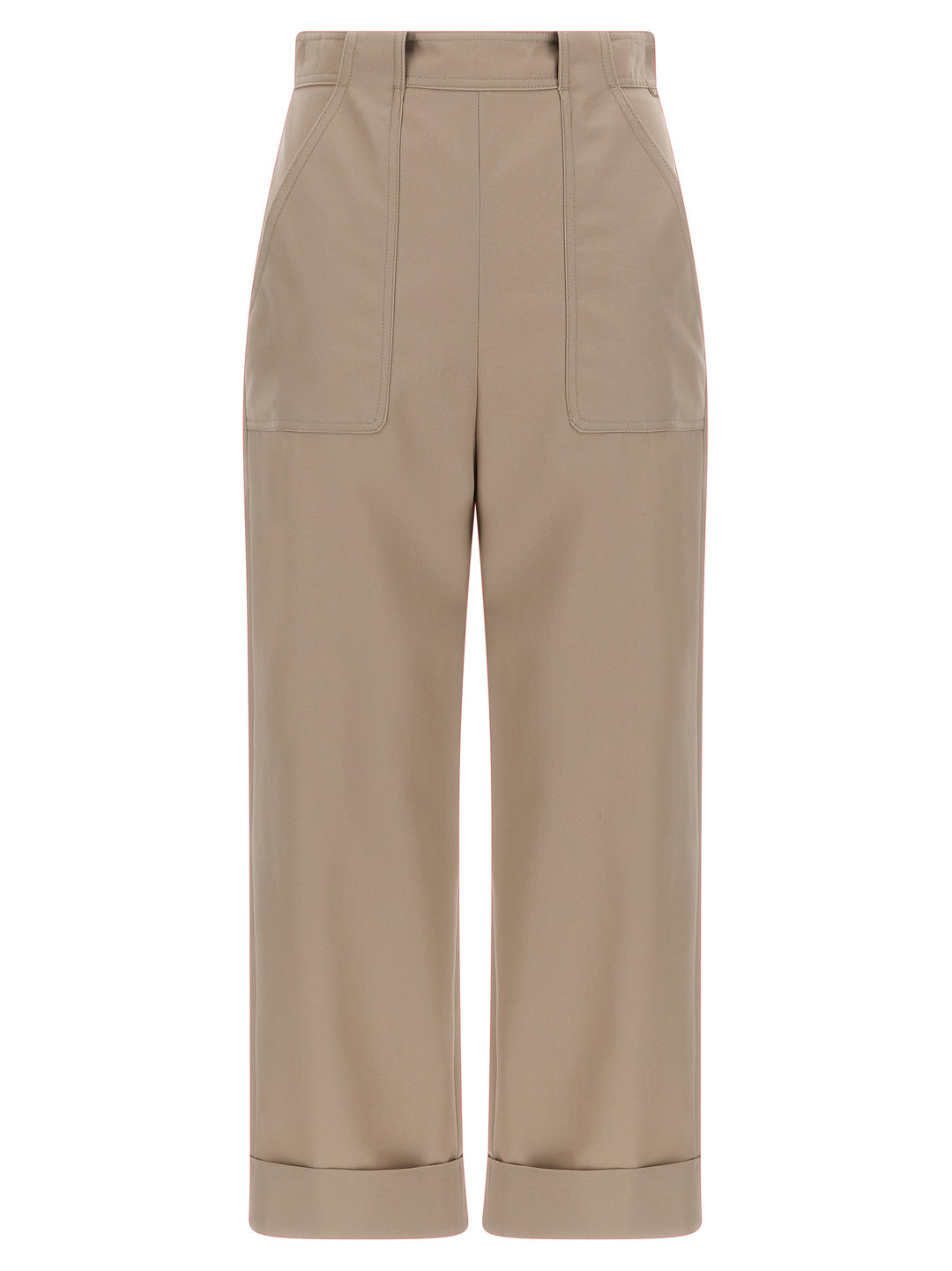 Max Mara Beige Cotton Casual Pants
