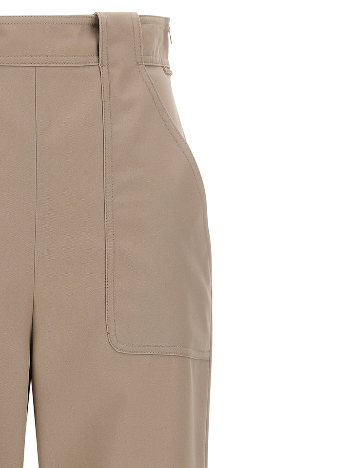 Max Mara Beige Cotton Casual Pants
