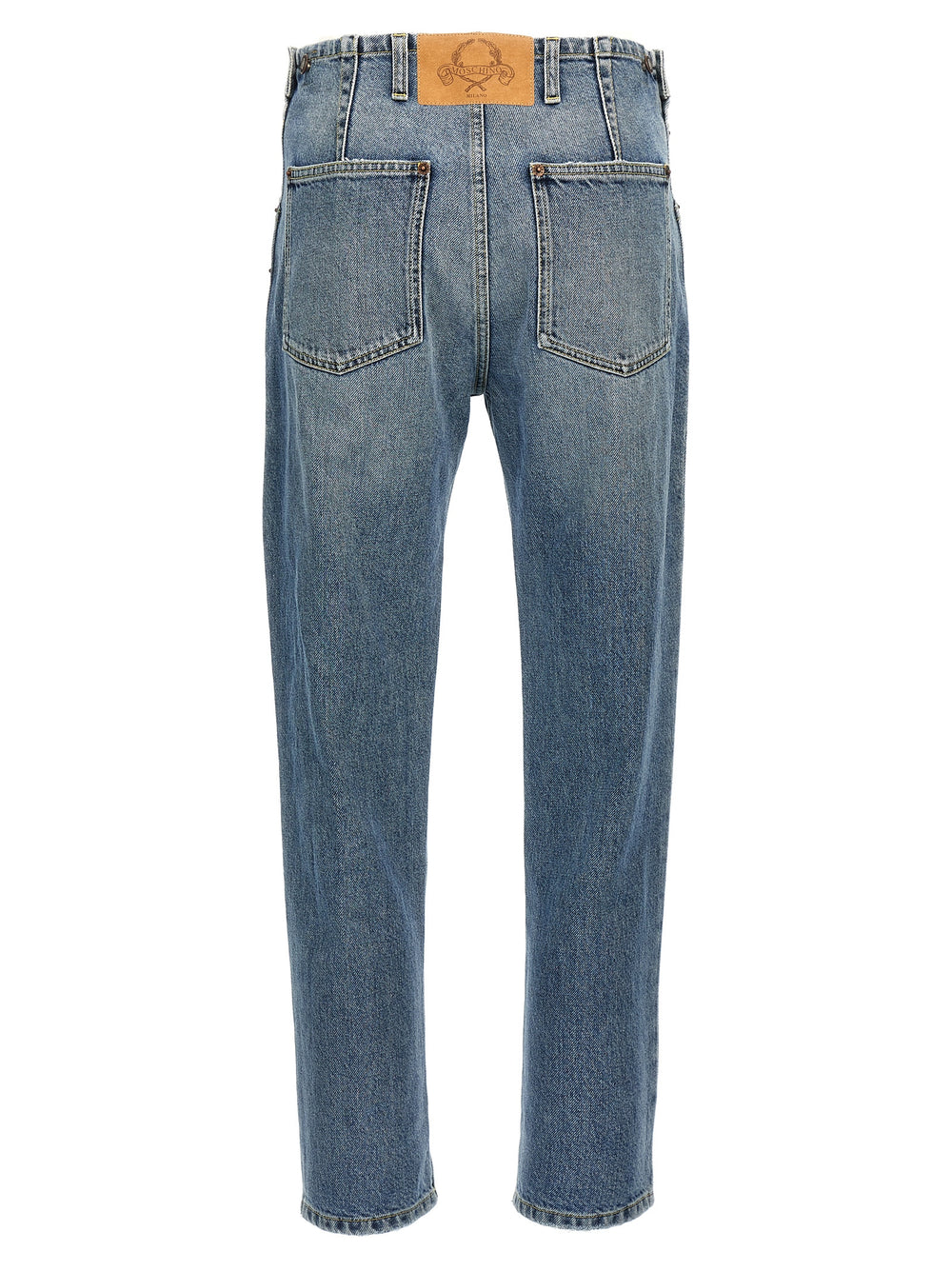 Moschino Blue Cotton Straight-leg Jeans