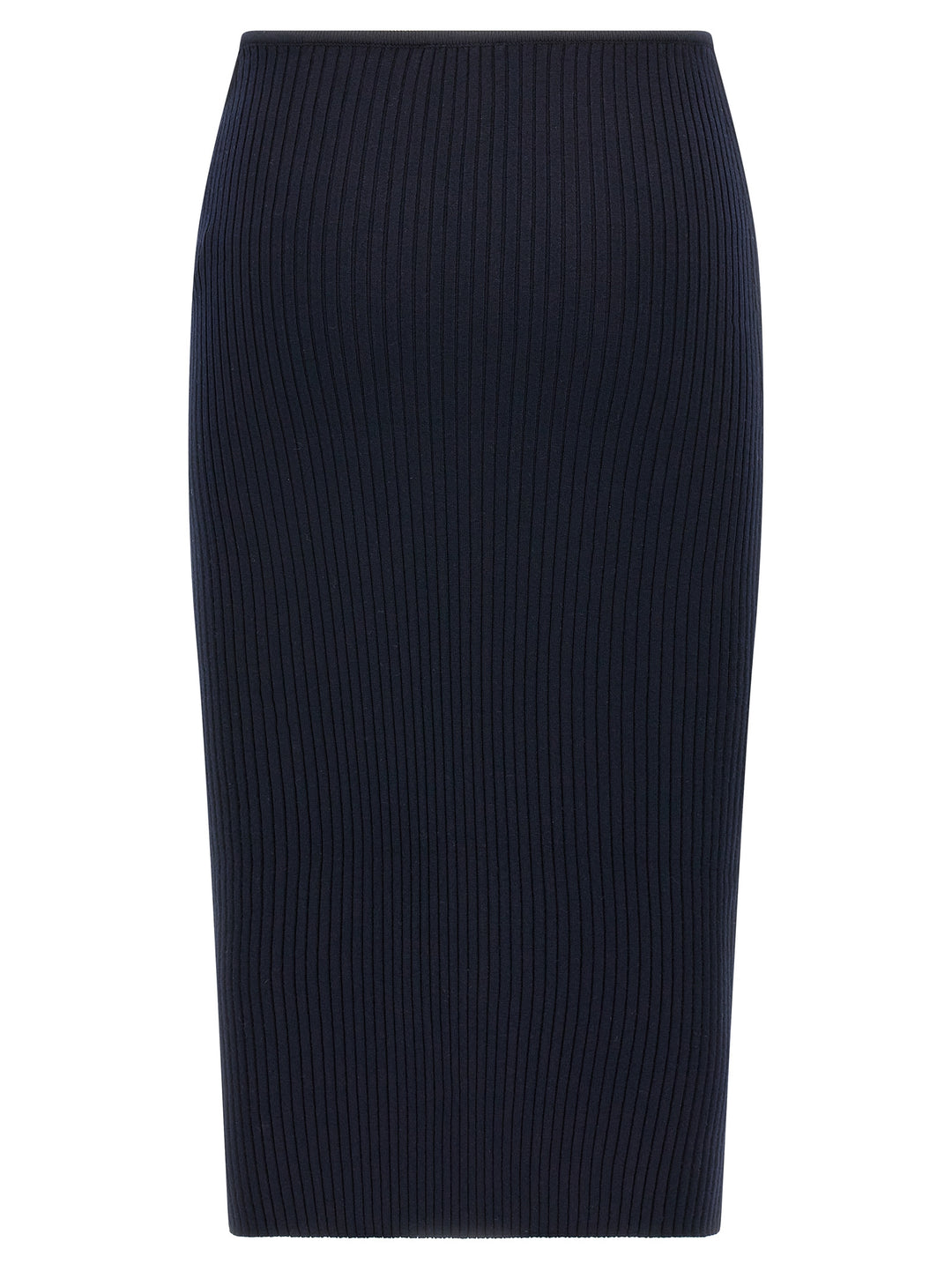 Courrèges Blue Viscose Midi Skirt
