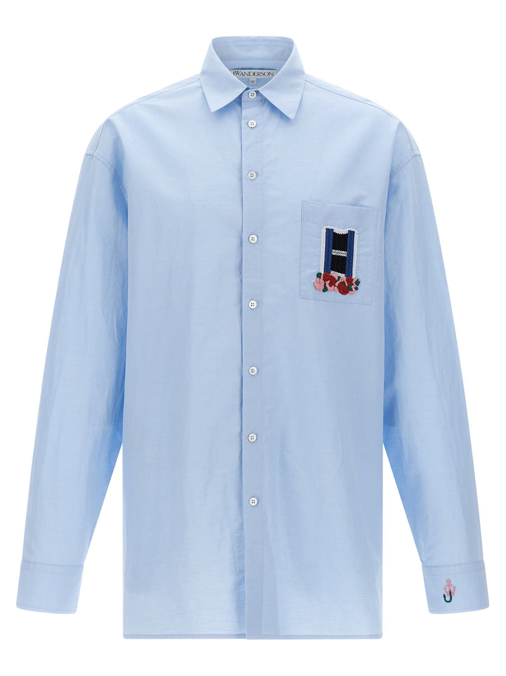 J.W.Anderson Blue Linen Blouse