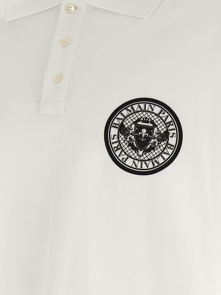 Balmain Bicolor Cotton Polo Shirt