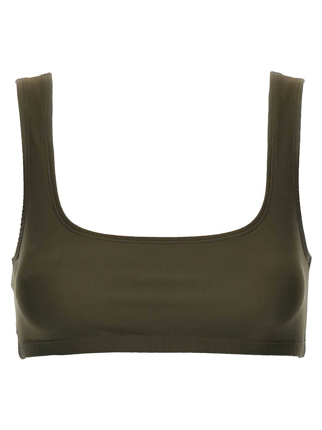 The Andamane Brown Polyamide Tank Tops