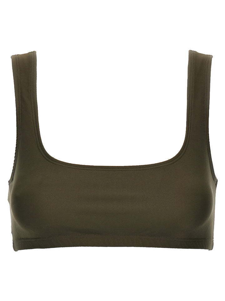 The Andamane Brown Polyamide Tank Tops