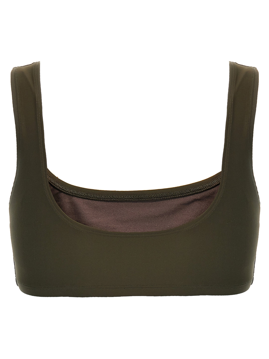 The Andamane Brown Polyamide Tank Tops