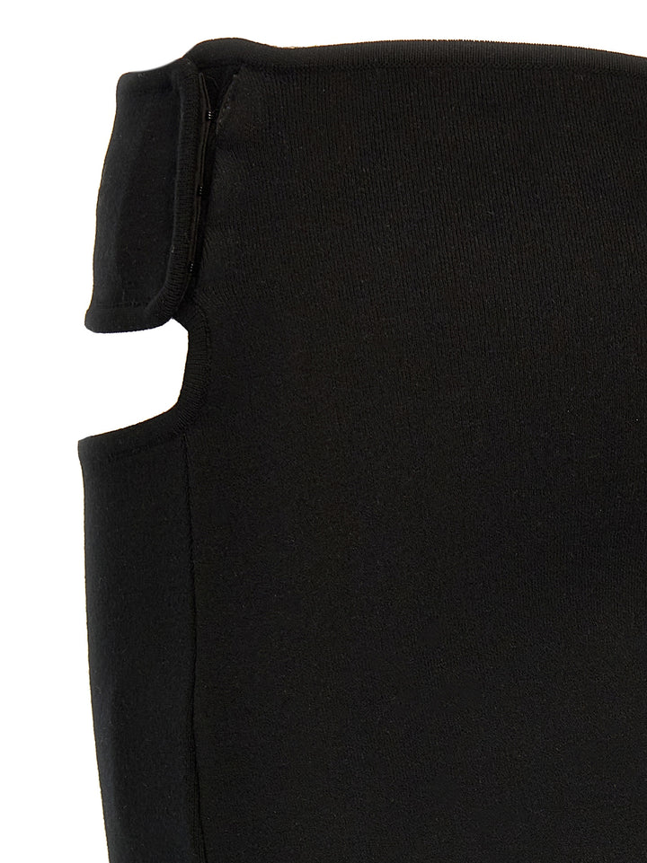 Courrèges Black Viscose Long Skirt