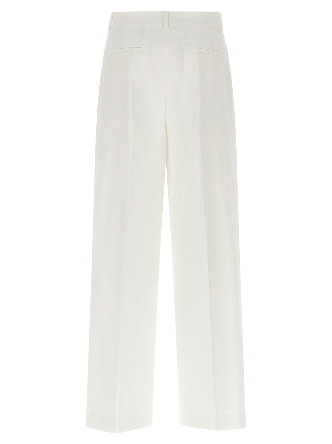 Theory White Linen Casual Pants