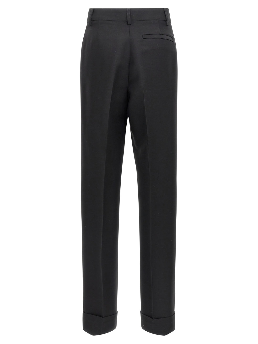 Ferragamo Black Viscose Dress Pants