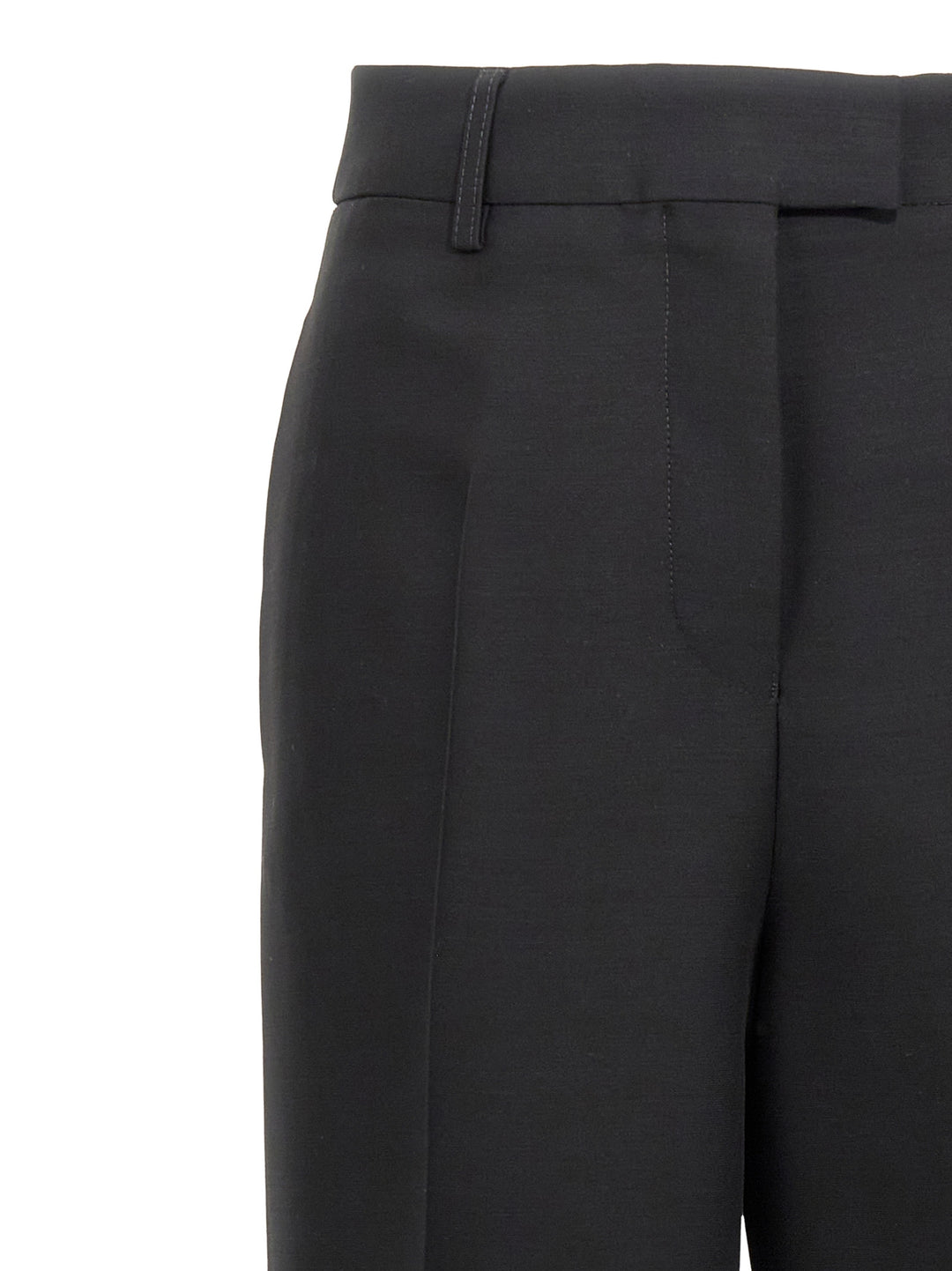 Ferragamo Black Viscose Dress Pants