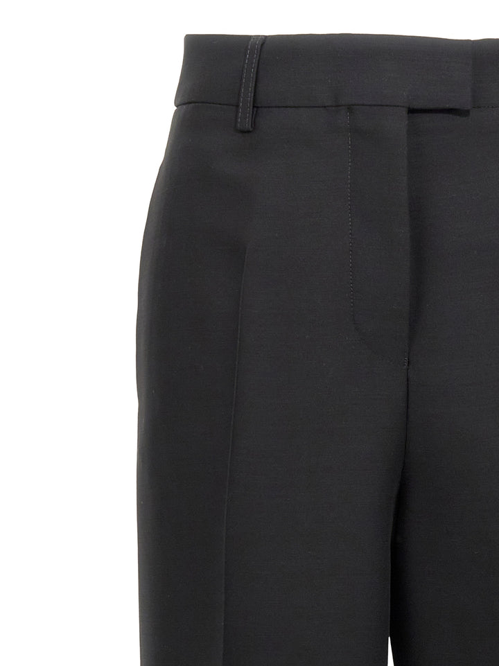 Ferragamo Black Viscose Dress Pants