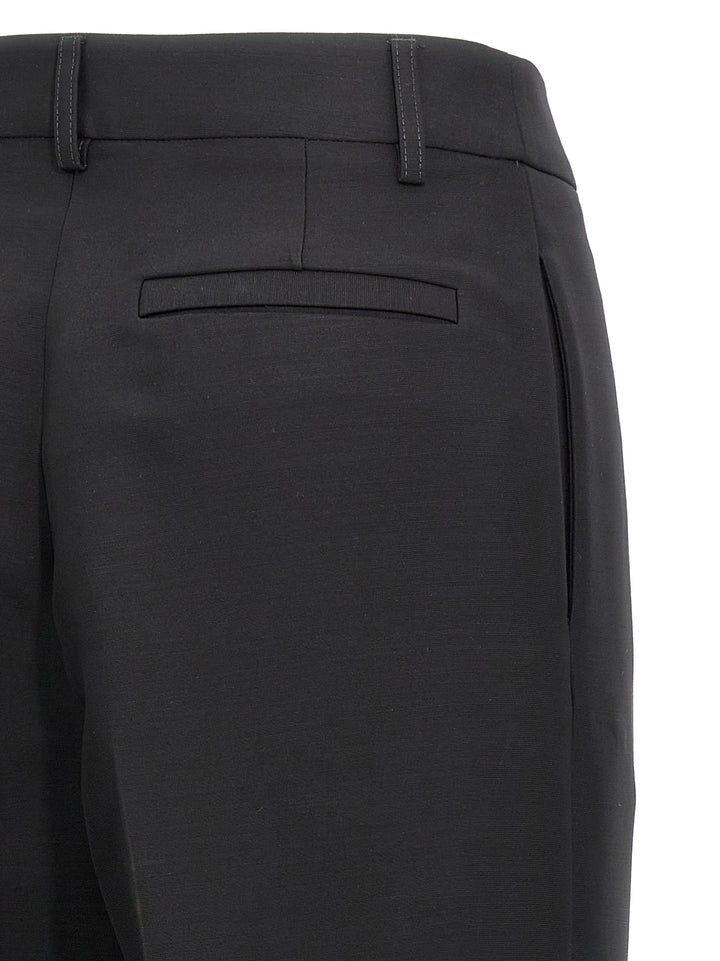 Ferragamo Black Viscose Dress Pants