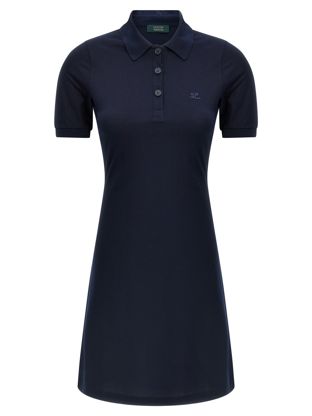 Courrèges Blue Cotton Short Dress