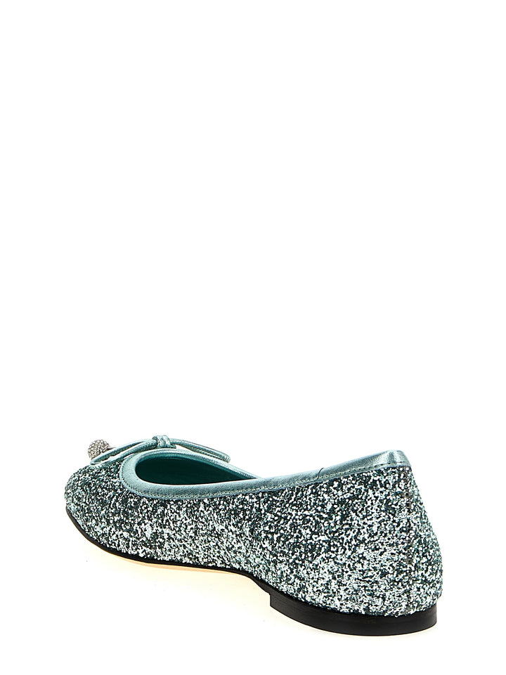 Jimmy Choo Bicolor Textile Ballet Flats