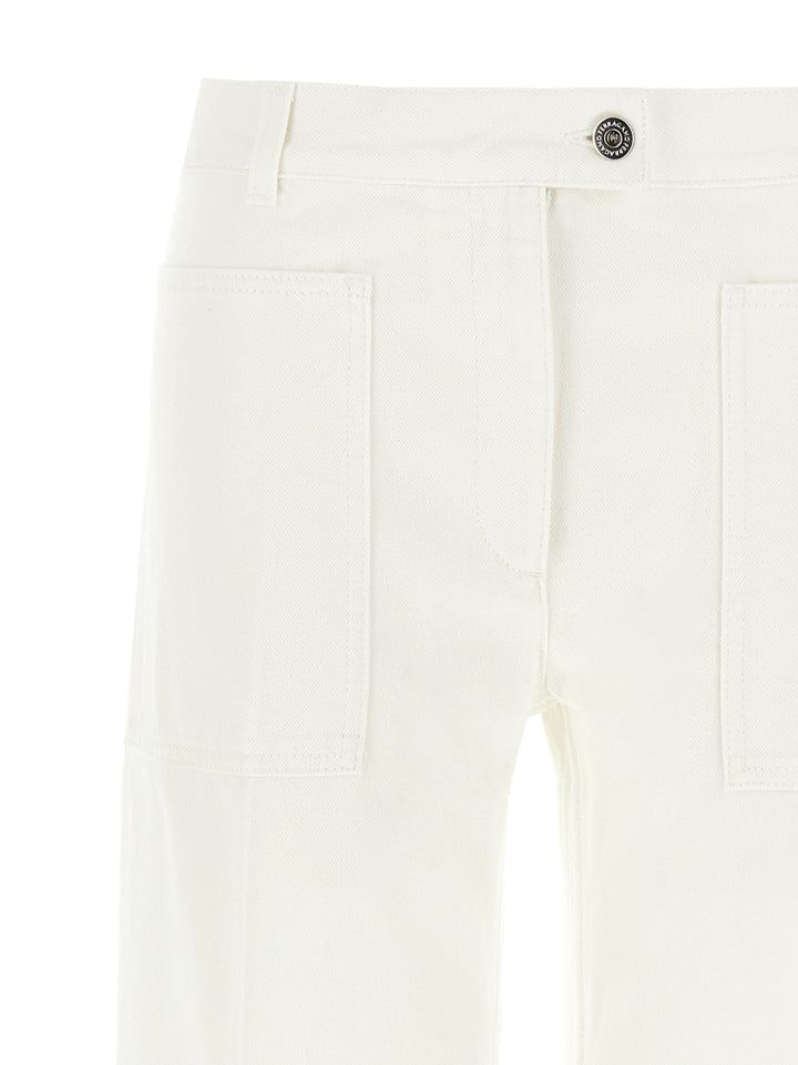 Ferragamo White Cotton Straight-Leg Jeans