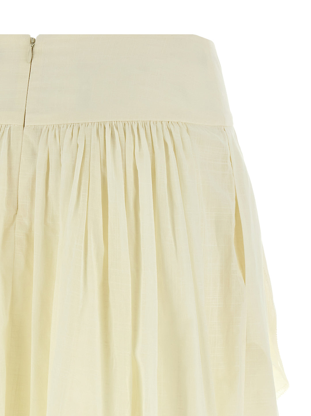 Zimmermann White Cotton Mini Skirt