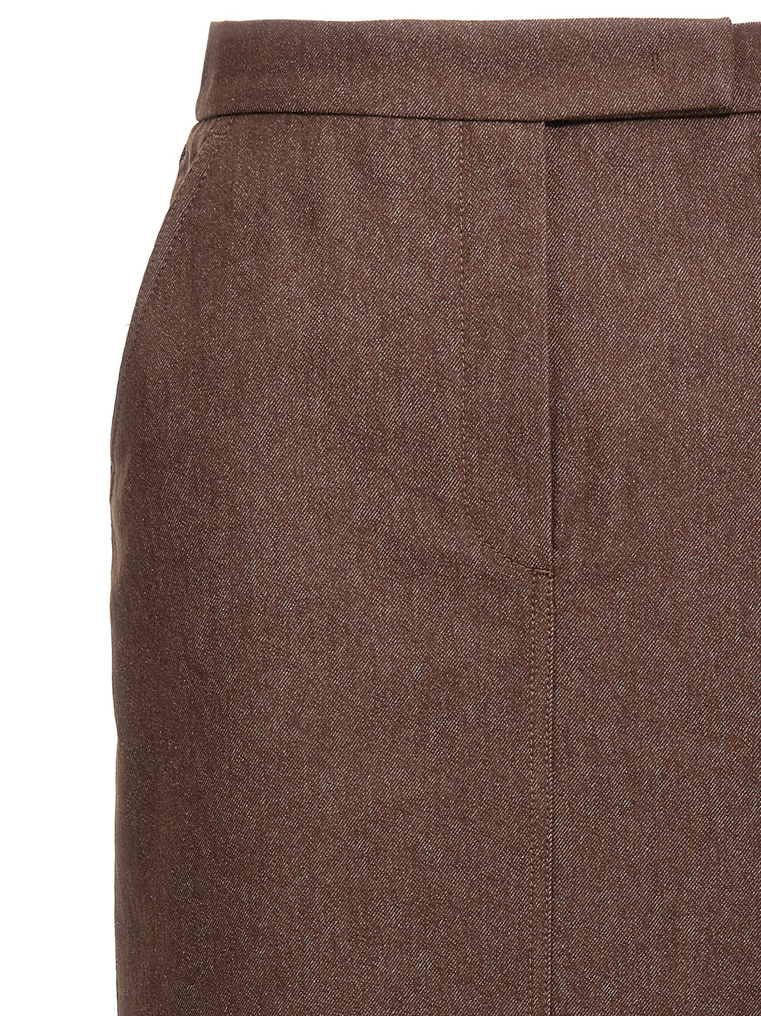 Max Mara Brown Cotton Mini Skirt