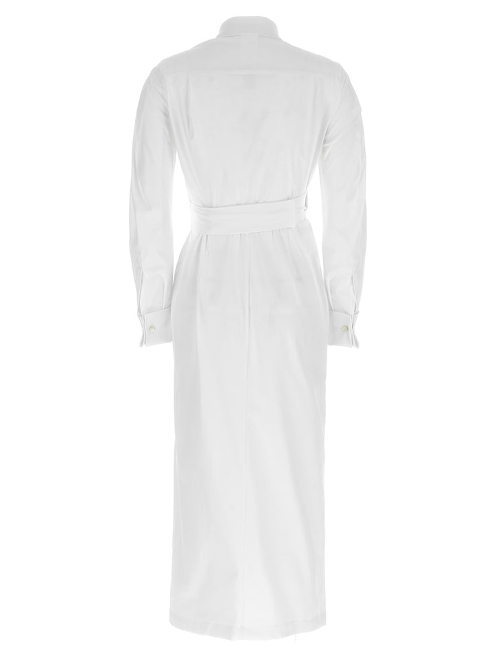 Max Mara White Cotton Long Dress