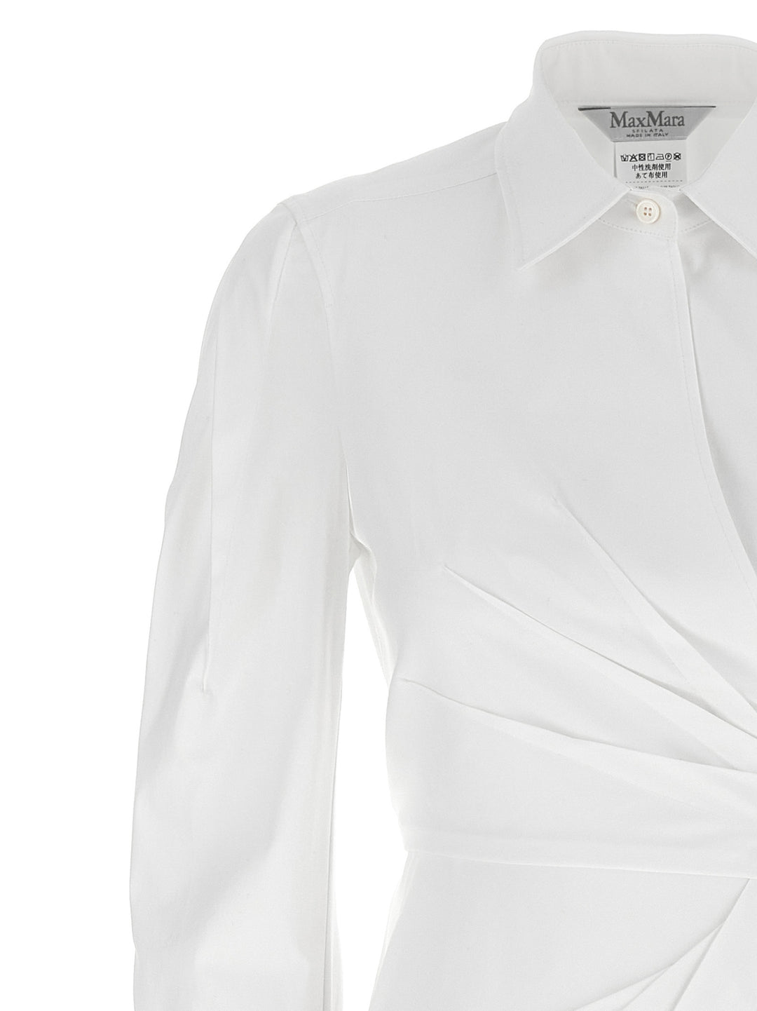 Max Mara White Cotton Long Dress