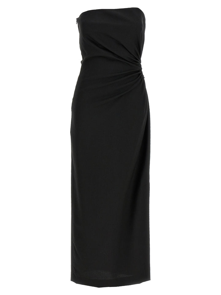 Max Mara Black Virgin Wool Long Dress