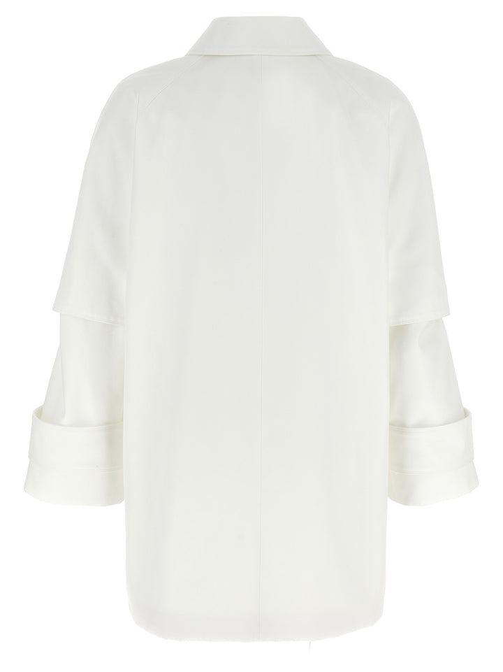 Max Mara White Cotton Coat