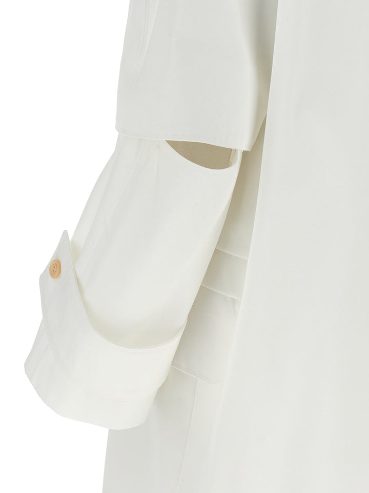 Max Mara White Cotton Coat