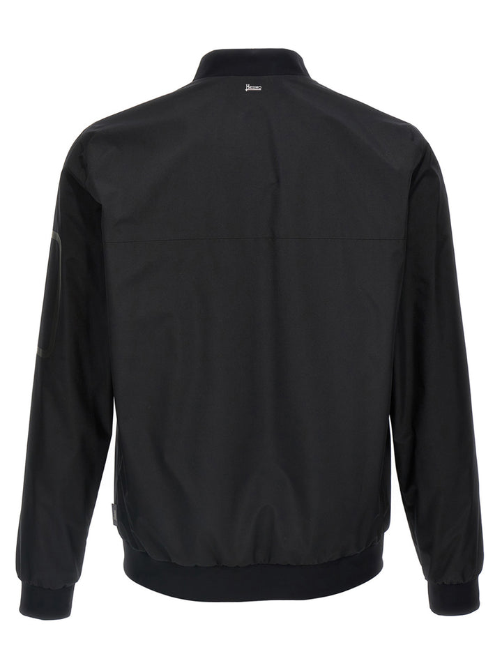 Herno Black Polyester Bomber