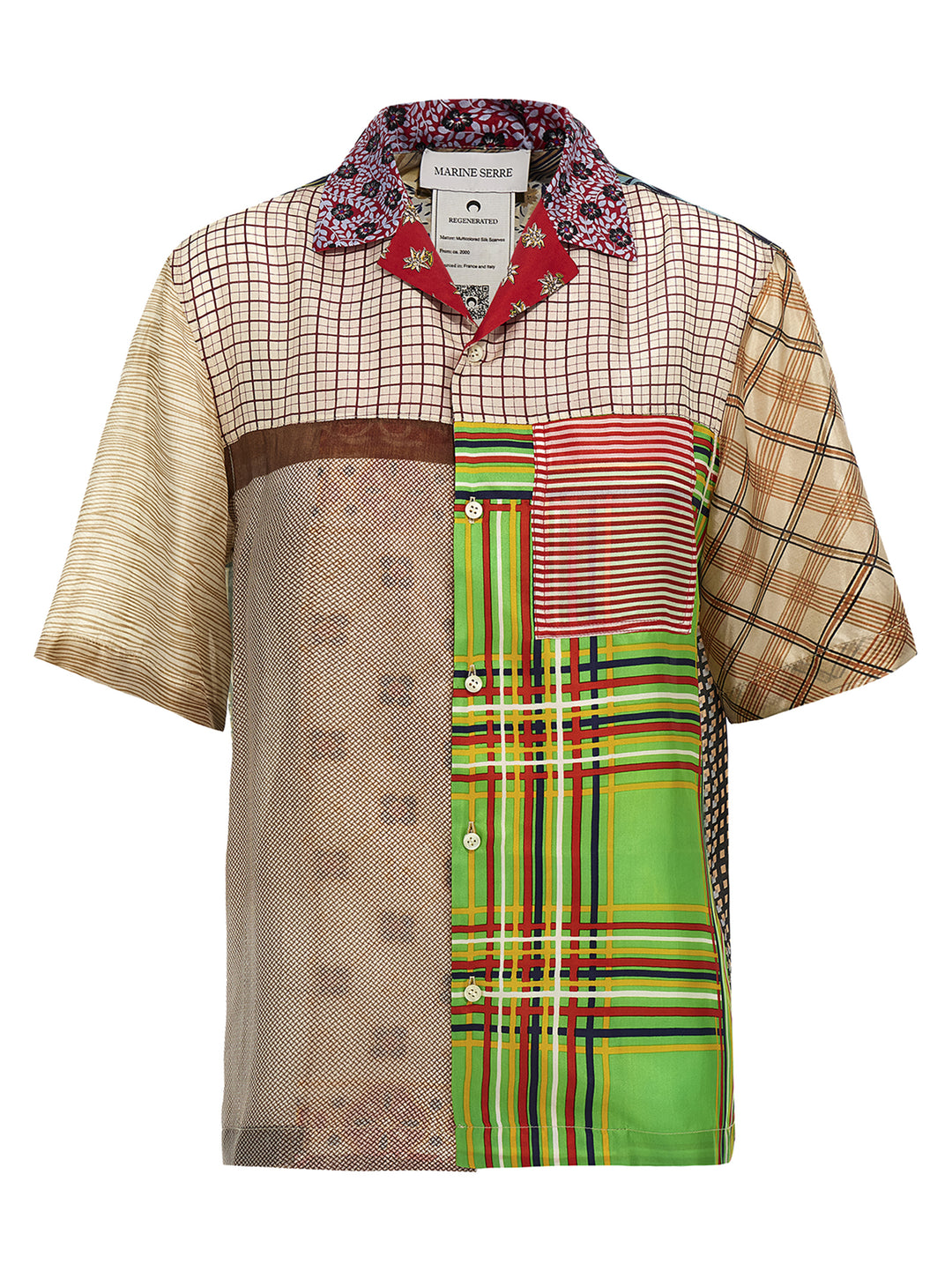 Marine Serre Multicolor Silk Blouse