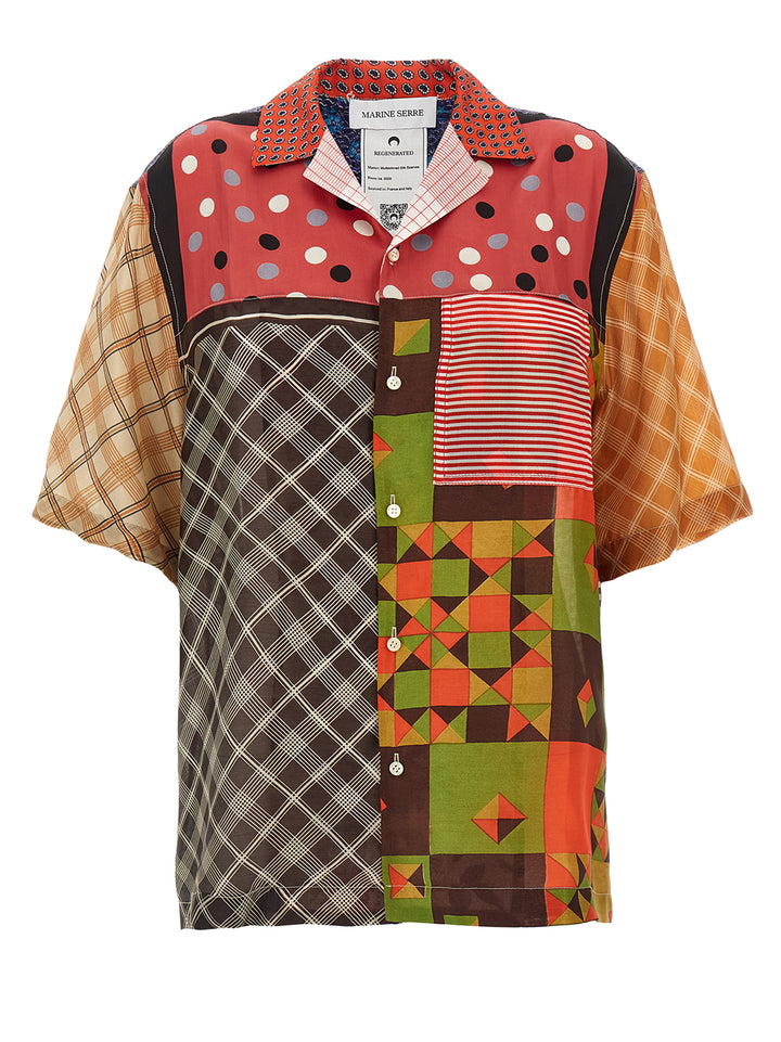 Marine Serre Multicolor Silk Blouse