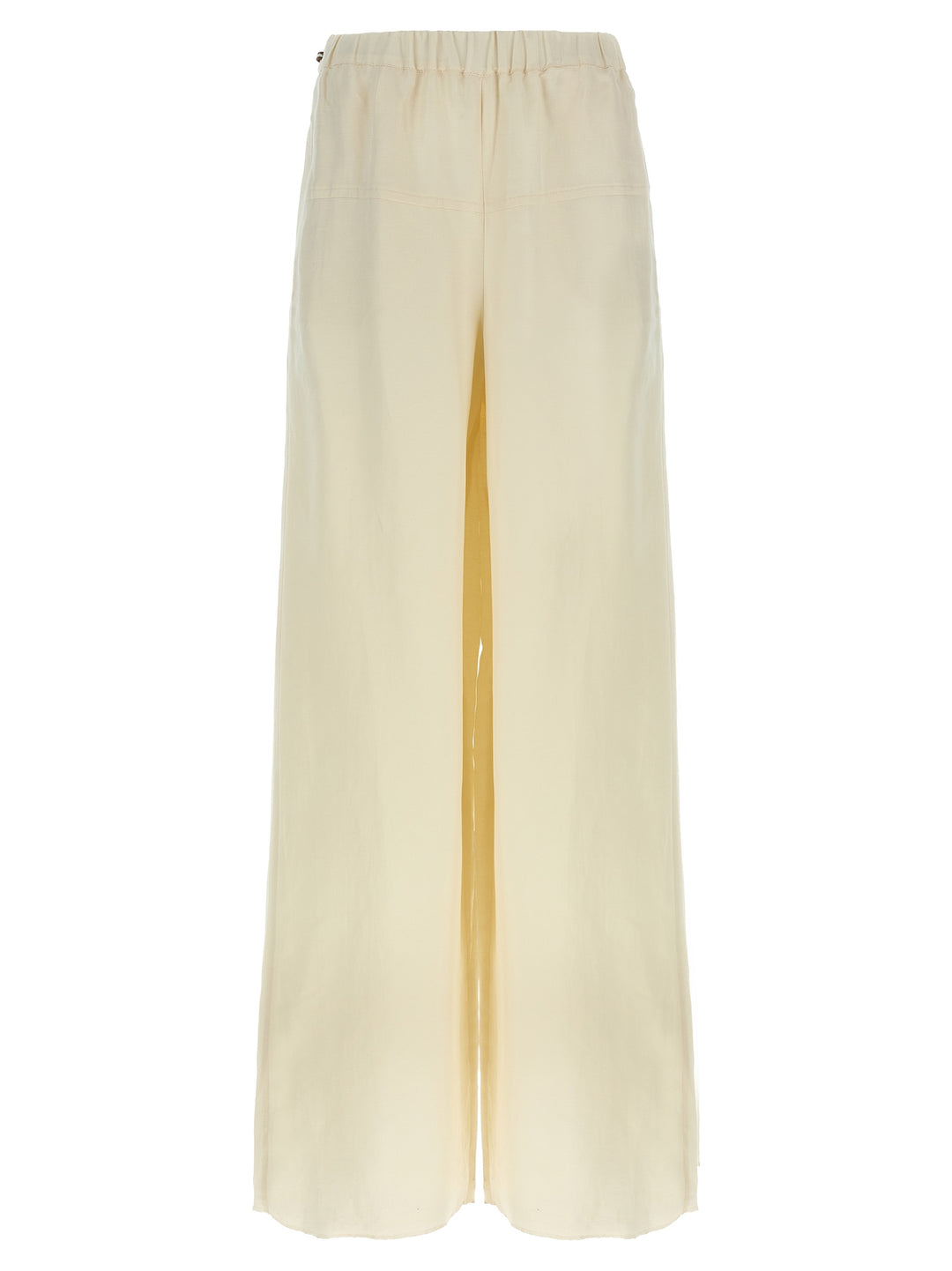 Max Mara White Flax Casual Pants