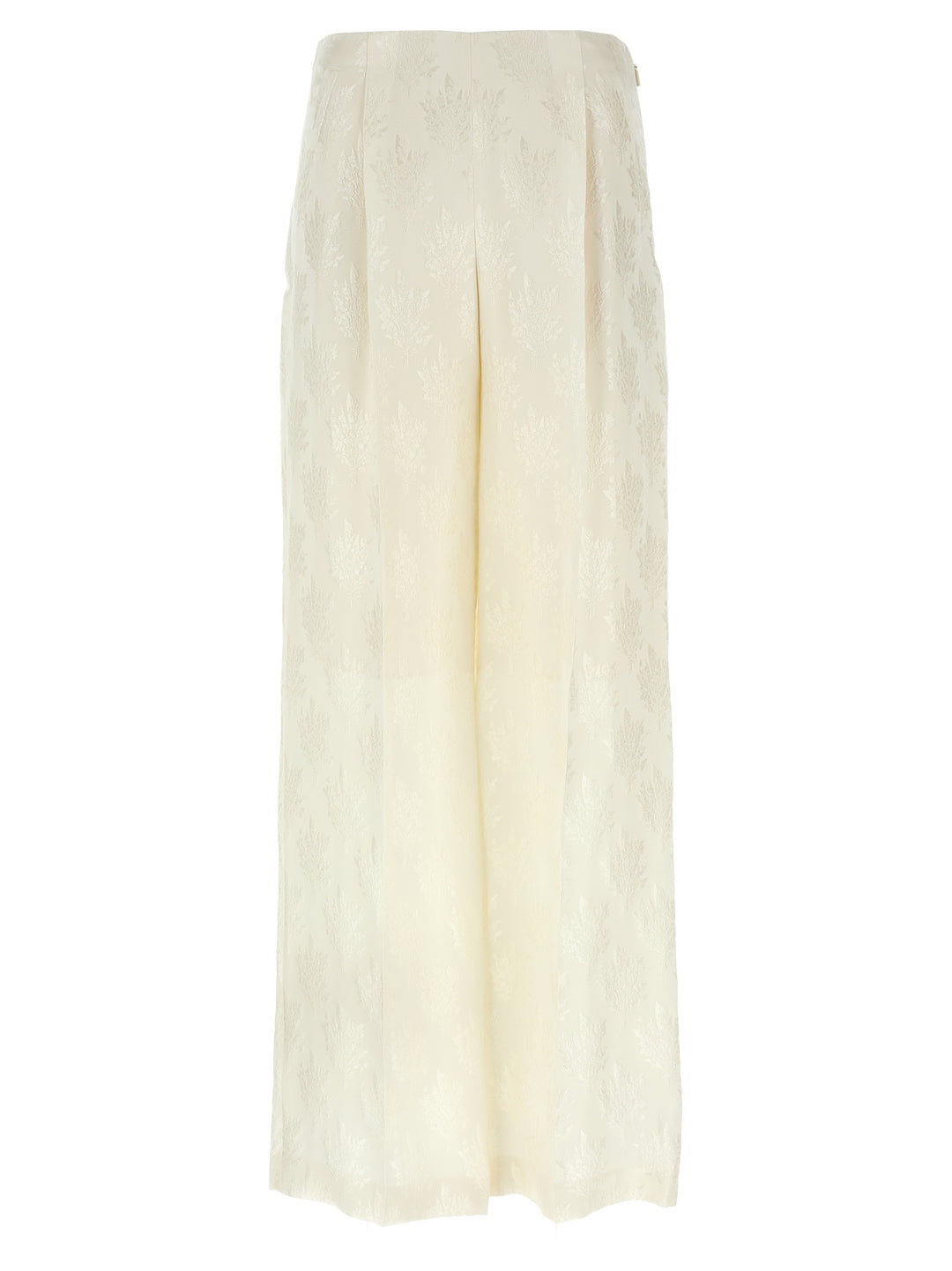 Fendi White Silk Casual Pants