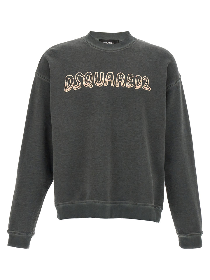Dsquared² Gray Cotton Sweatshirt
