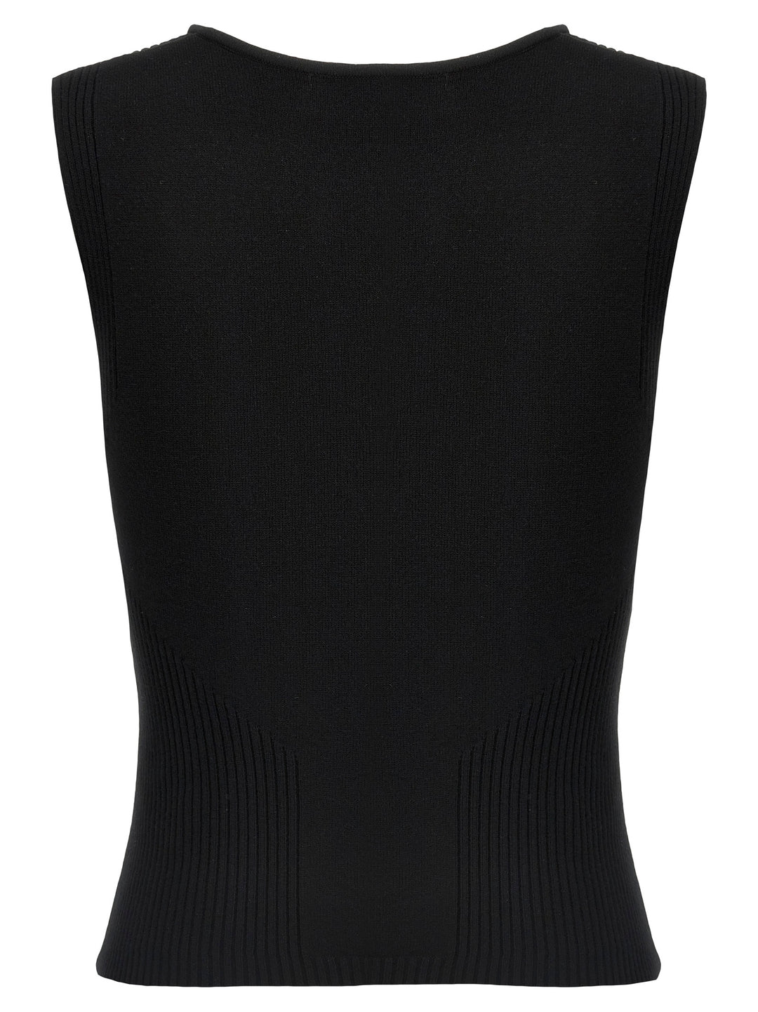 Marine Serre Black Viscose Tank Tops