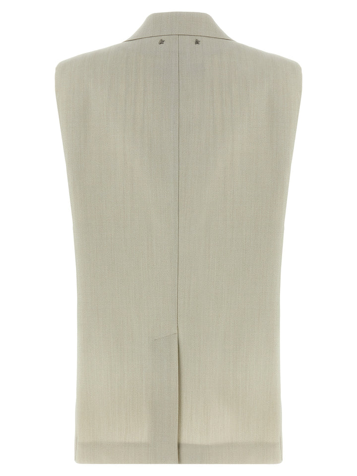 Golden Goose Beige Virgin Wool Sleeveless Jacket