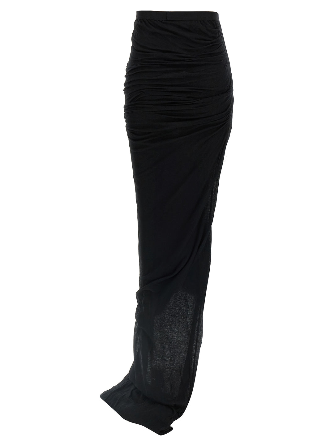 Rick Owens Black Cotton Mini Skirt