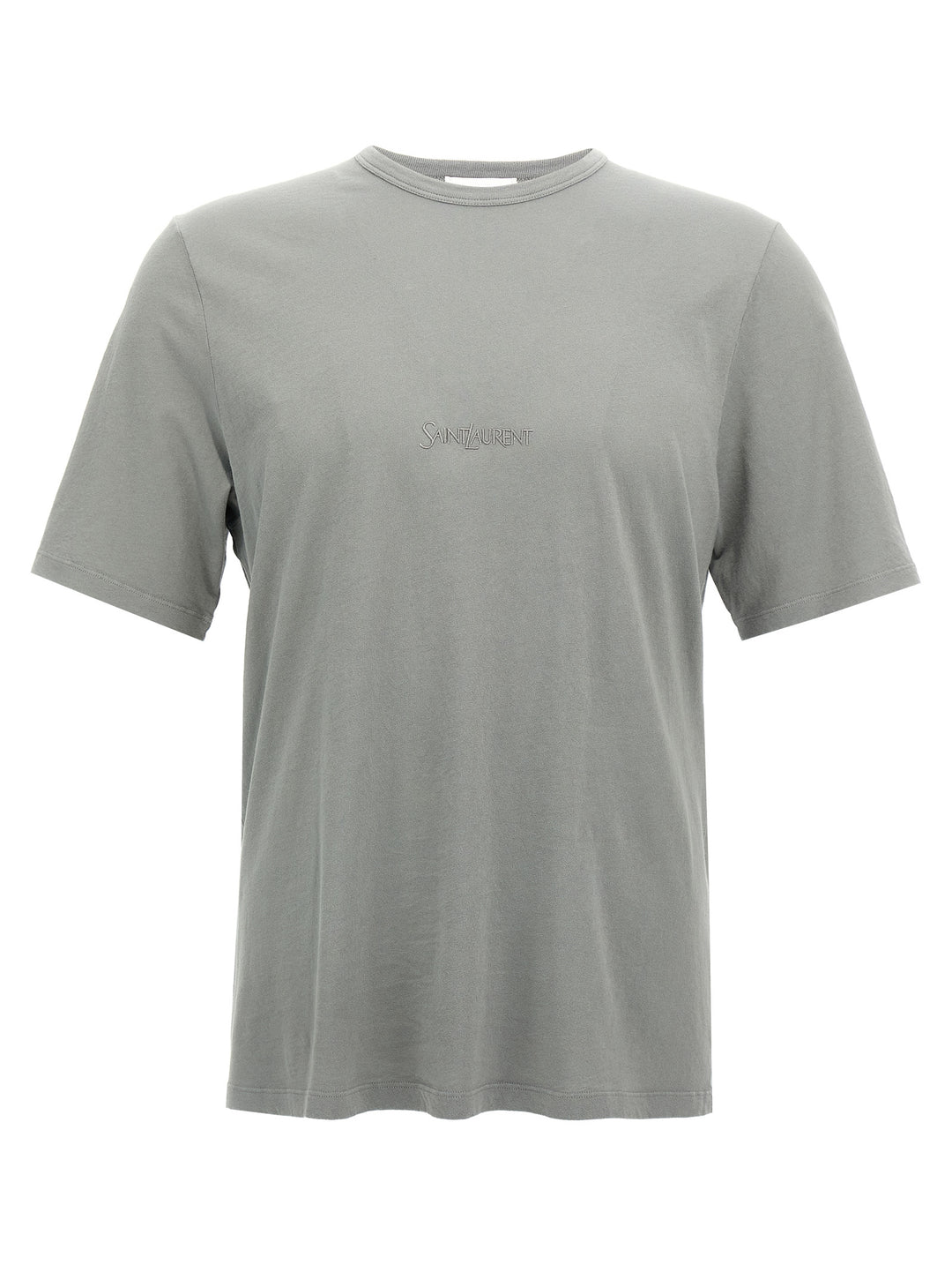 Saint Laurent Gray Cotton T-Shirt